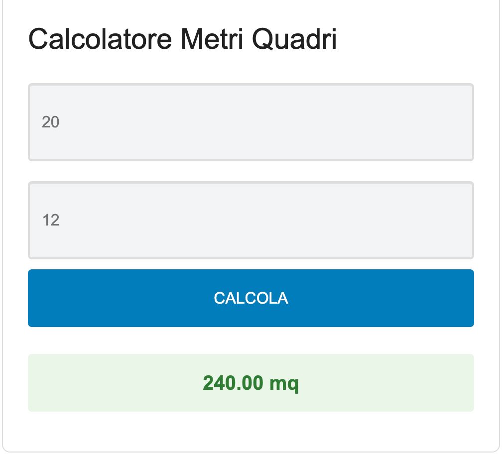 calcolatore metri quadri