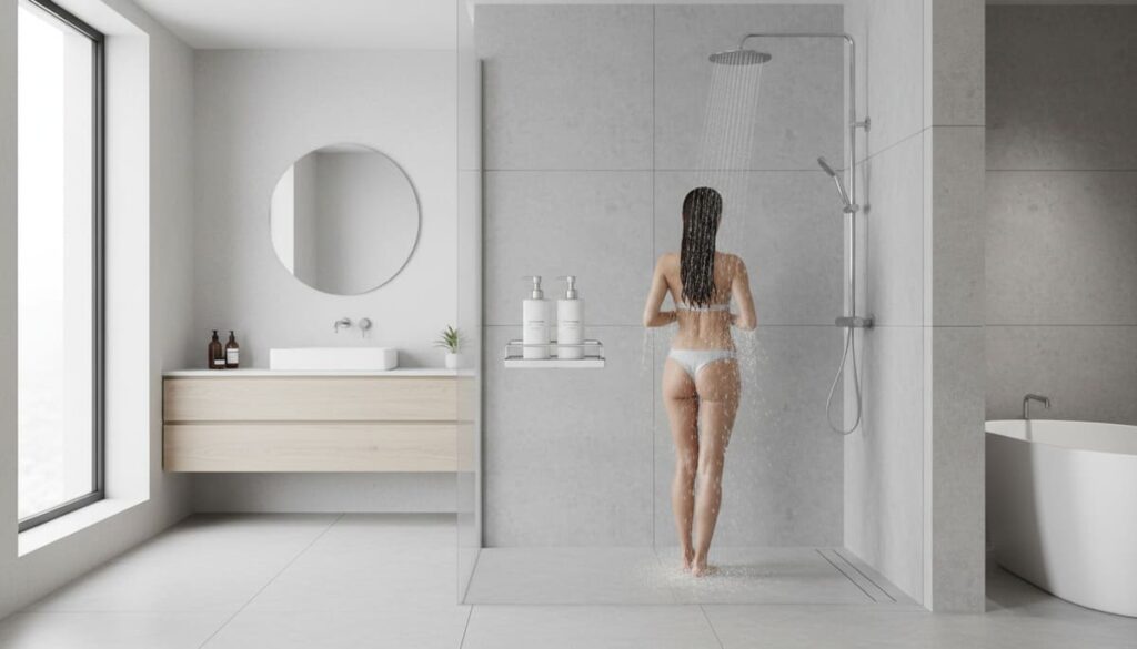 si può appoggiare una mensola alla walk in