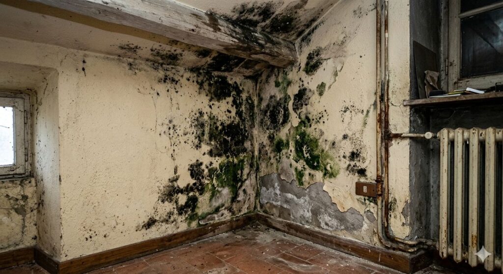 Come togliere la muffa dai muri