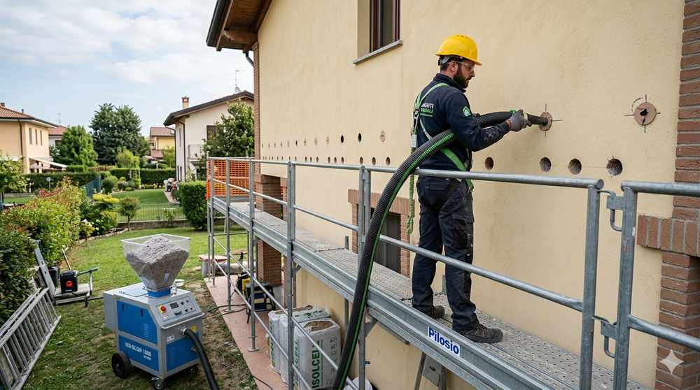 Insufflaggio pareti - isolare, eliminare ponti termici e muffe