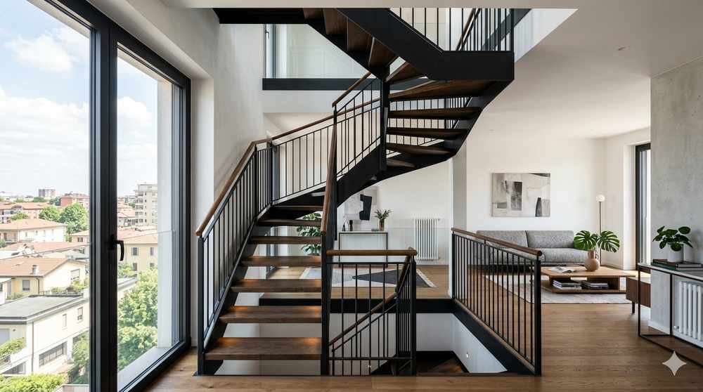 Scale a Chiocciola Quadrate